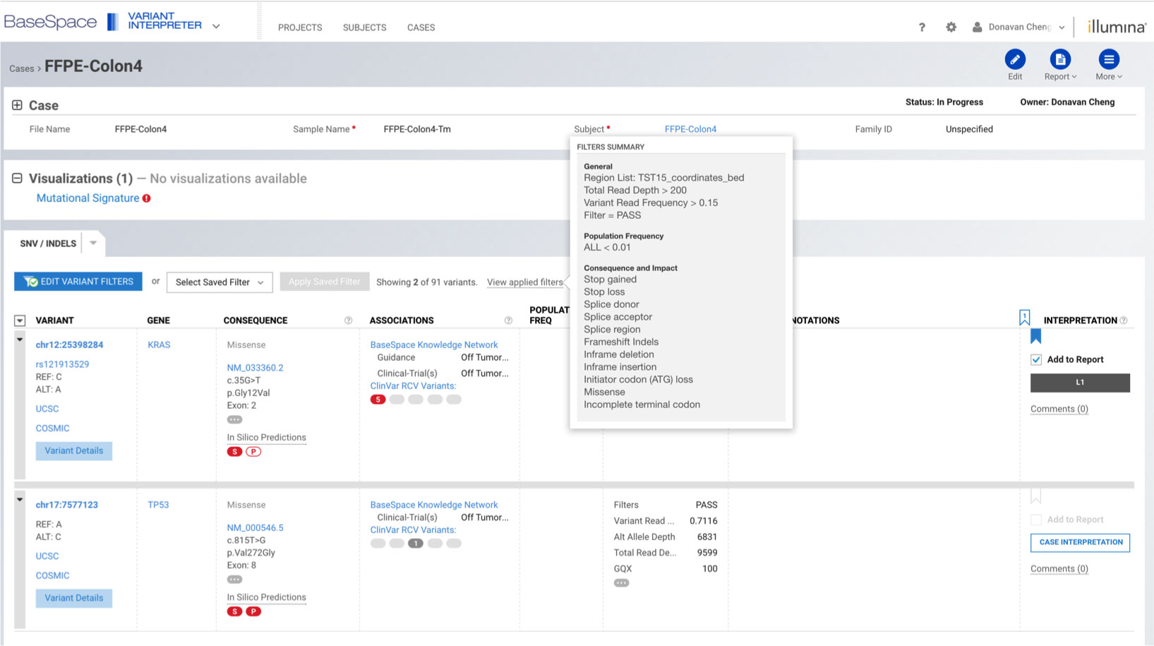 BaseSpace Variant Interpreter